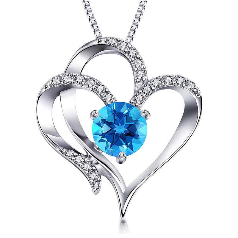 Birthstone Heart Necklace